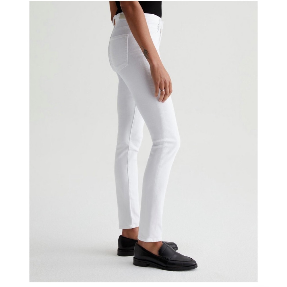 AG Goldschmied The Prima Mid Rise Cigarette White Denim